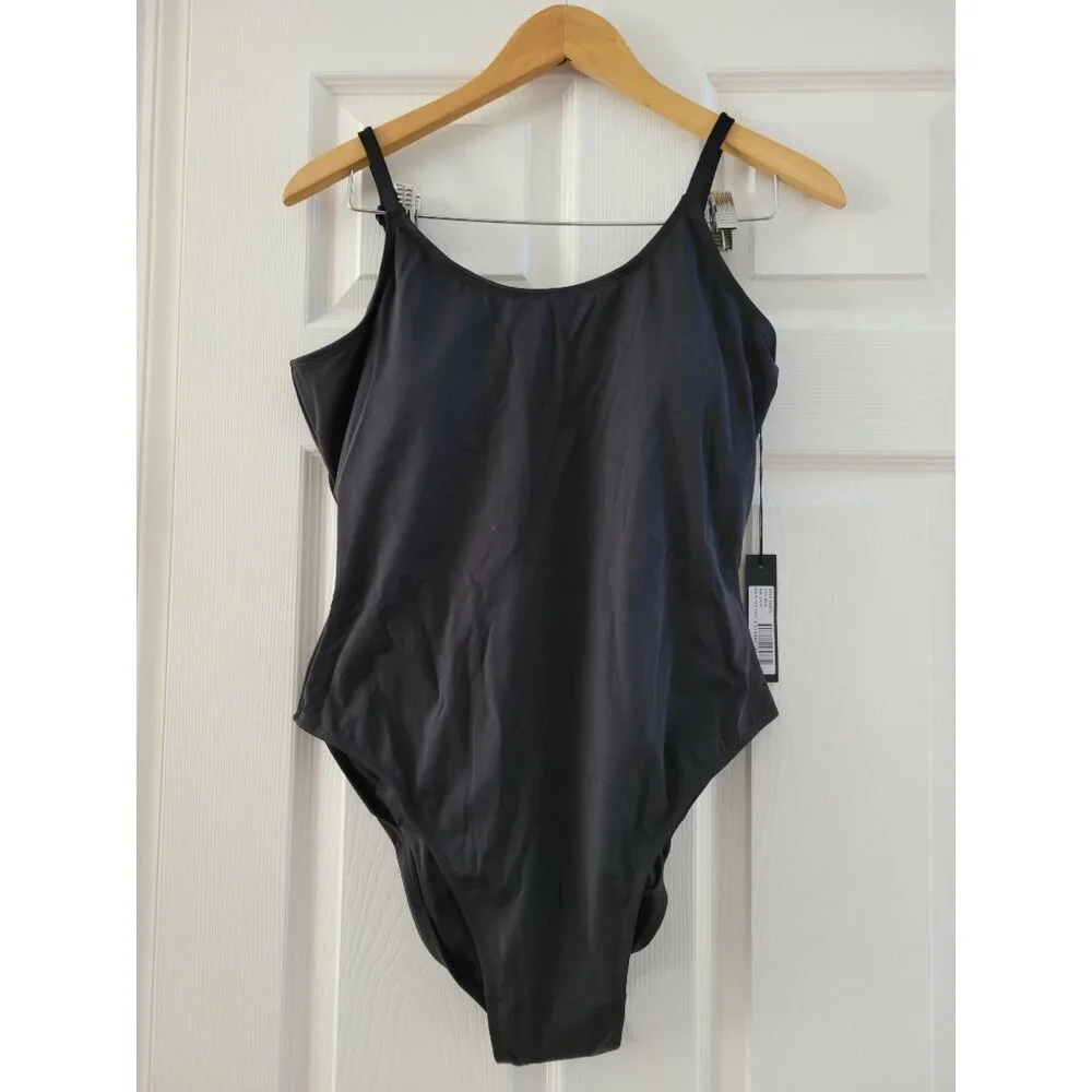 TA3 Womens Black Bathing Suit size XL Tic Tok Shapewear Swim New Tic Tok